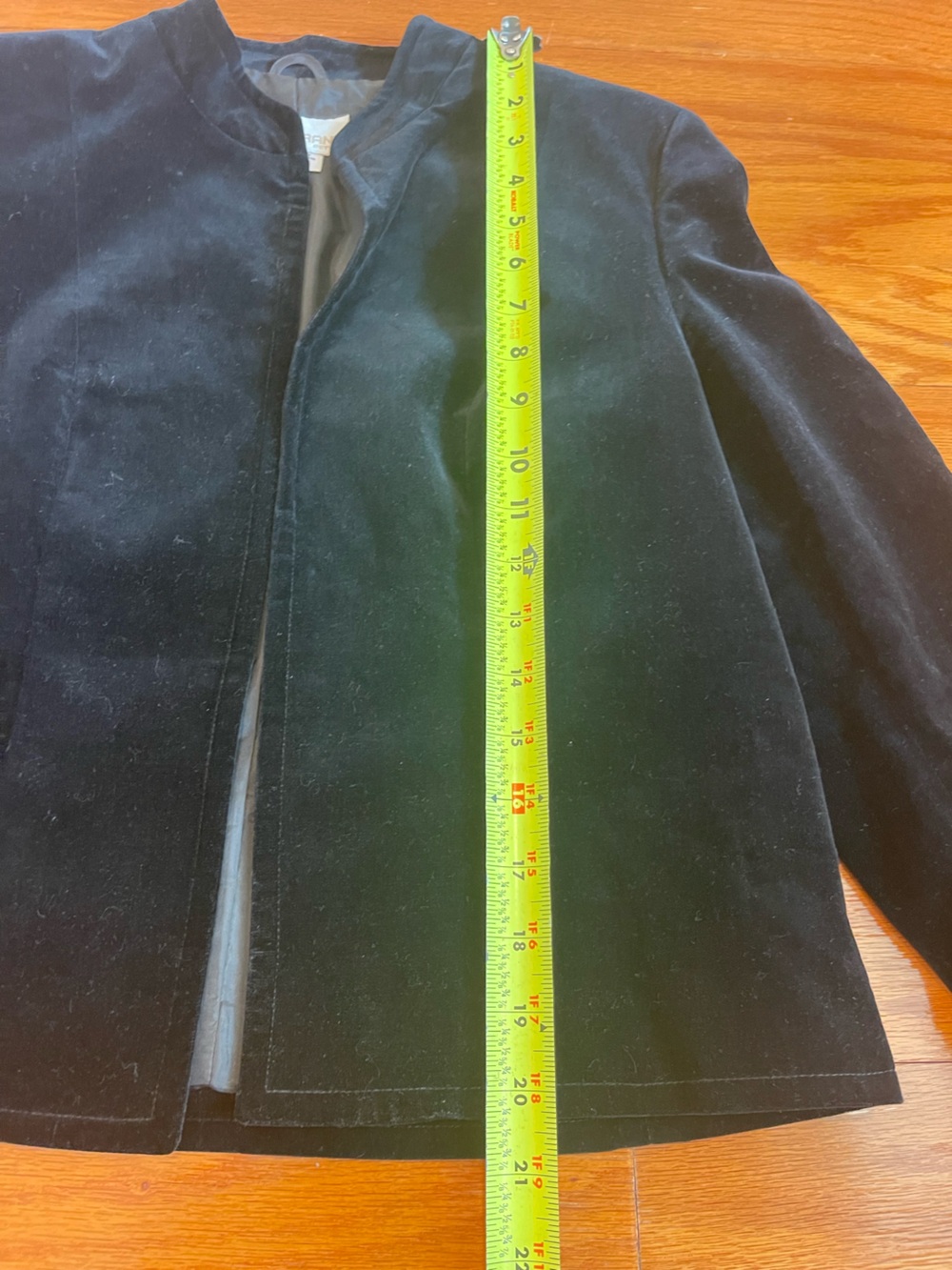 Vintage Black Velvet Evening Jacket Open Front Blazer Quiet Luxury Formal 10 P - Picture 15 of 16
